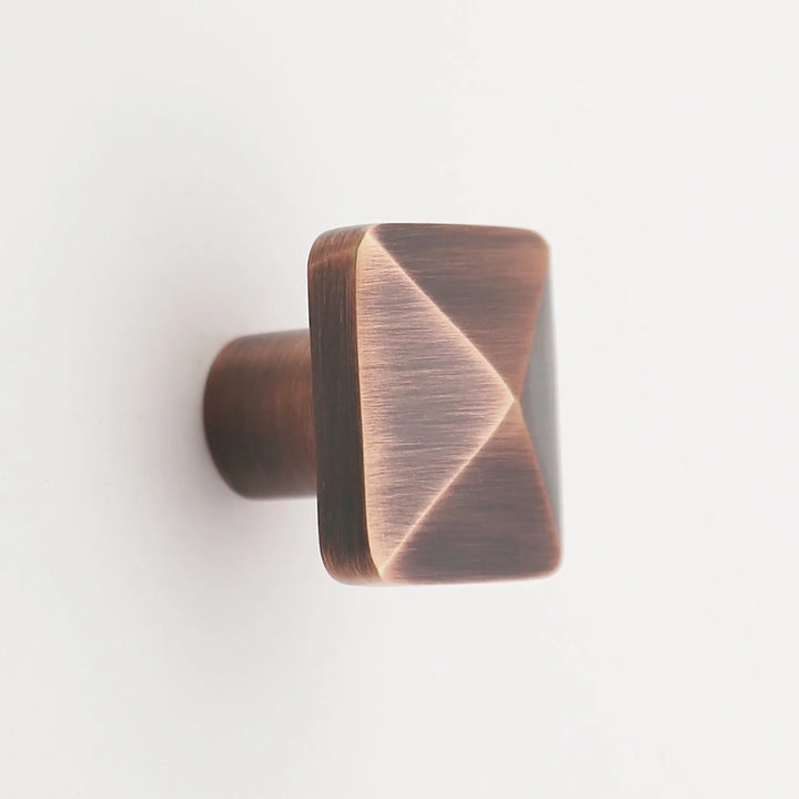 Craftsman Solid Brass Pyramid Cabinet Knob Cabinet Hardware Kay Hardware - VCU Antique Copper