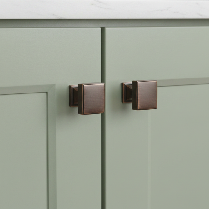 Danford Solid Brass Square Cabinet Knob Cabinet Hardware Kay Hardware - VCU