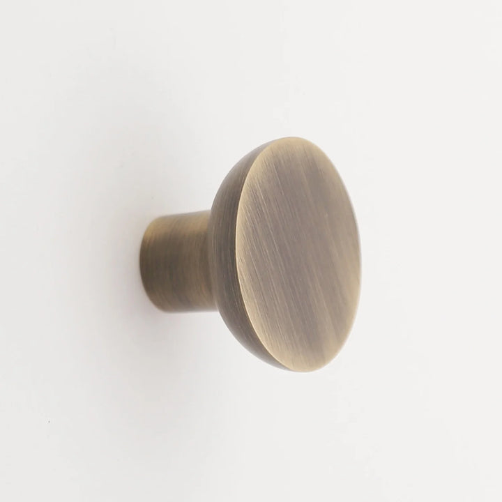 Frederick Solid Brass Cabinet Knob Cabinet Hardware Kay Hardware - VCU 1.25" Antique Brass