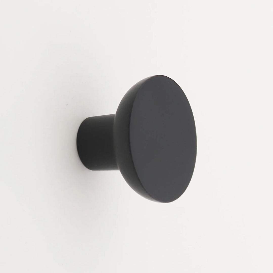 Frederick Solid Brass Cabinet Knob Cabinet Hardware Kay Hardware - VCU 1.25" Matte Black