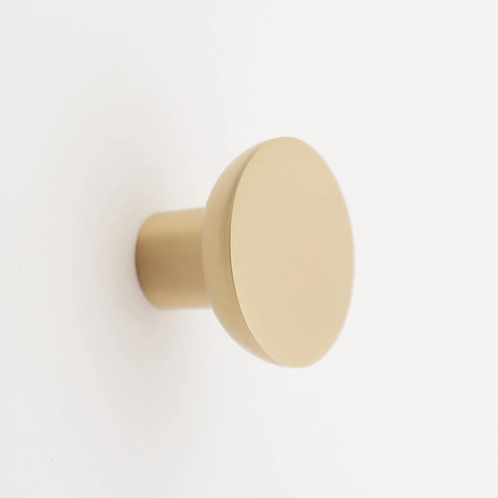 Frederick Solid Brass Cabinet Knob Cabinet Hardware Kay Hardware - VCU 1.25" Satin Brass