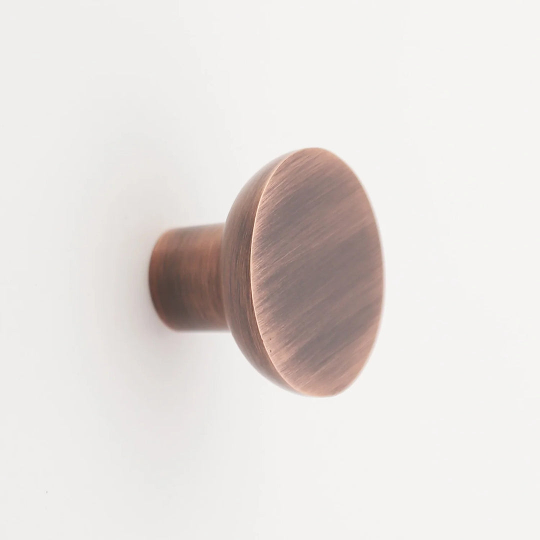 Frederick Solid Brass Cabinet Knob Cabinet Hardware Kay Hardware - VCU 1.25" Antique Copper