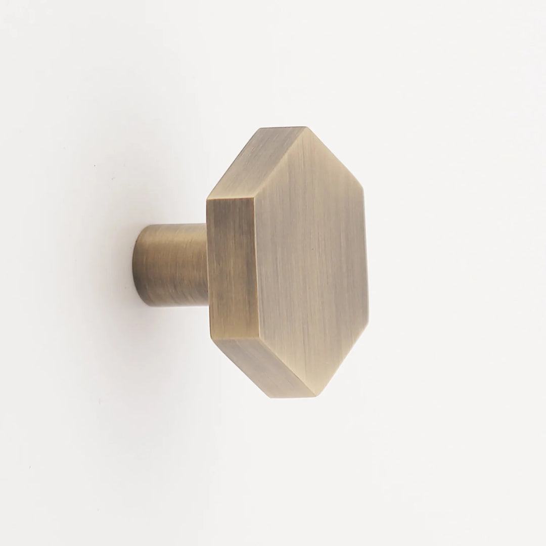 Abigail Solid Brass Cabinet Knob Cabinet Hardware Kay Hardware - VCU Antique Brass