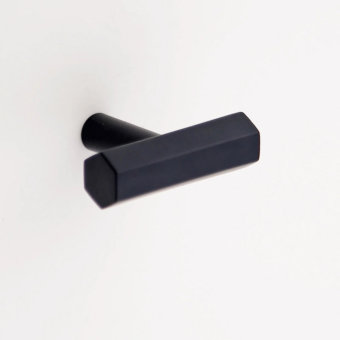 Abigail Solid Brass T-Knob Cabinet Hardware Kay Hardware - VCU Matte Black