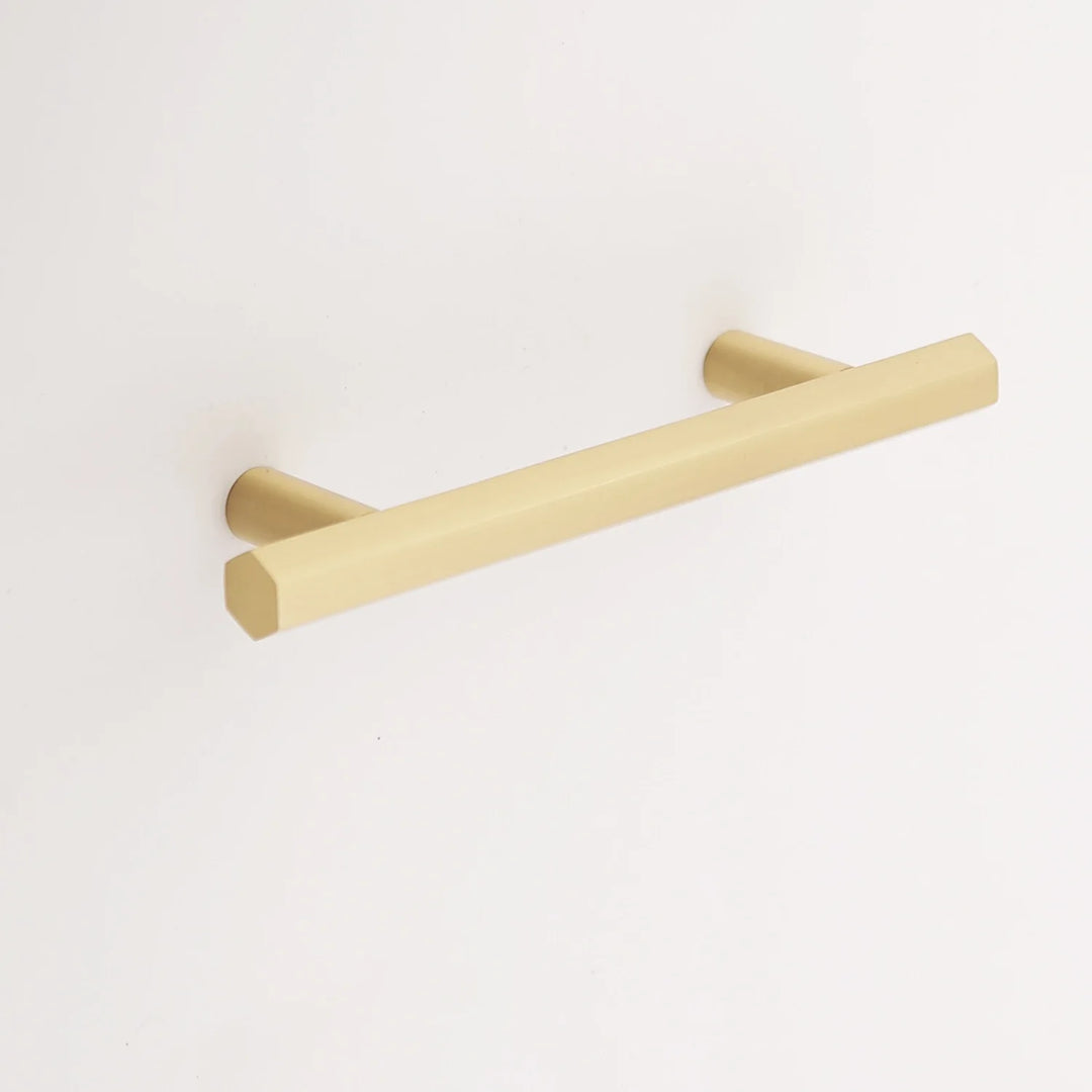 Abigail Solid Brass Drawer Pull Cabinet Hardware Kay Hardware - VCU 3.75" Center Satin Brass
