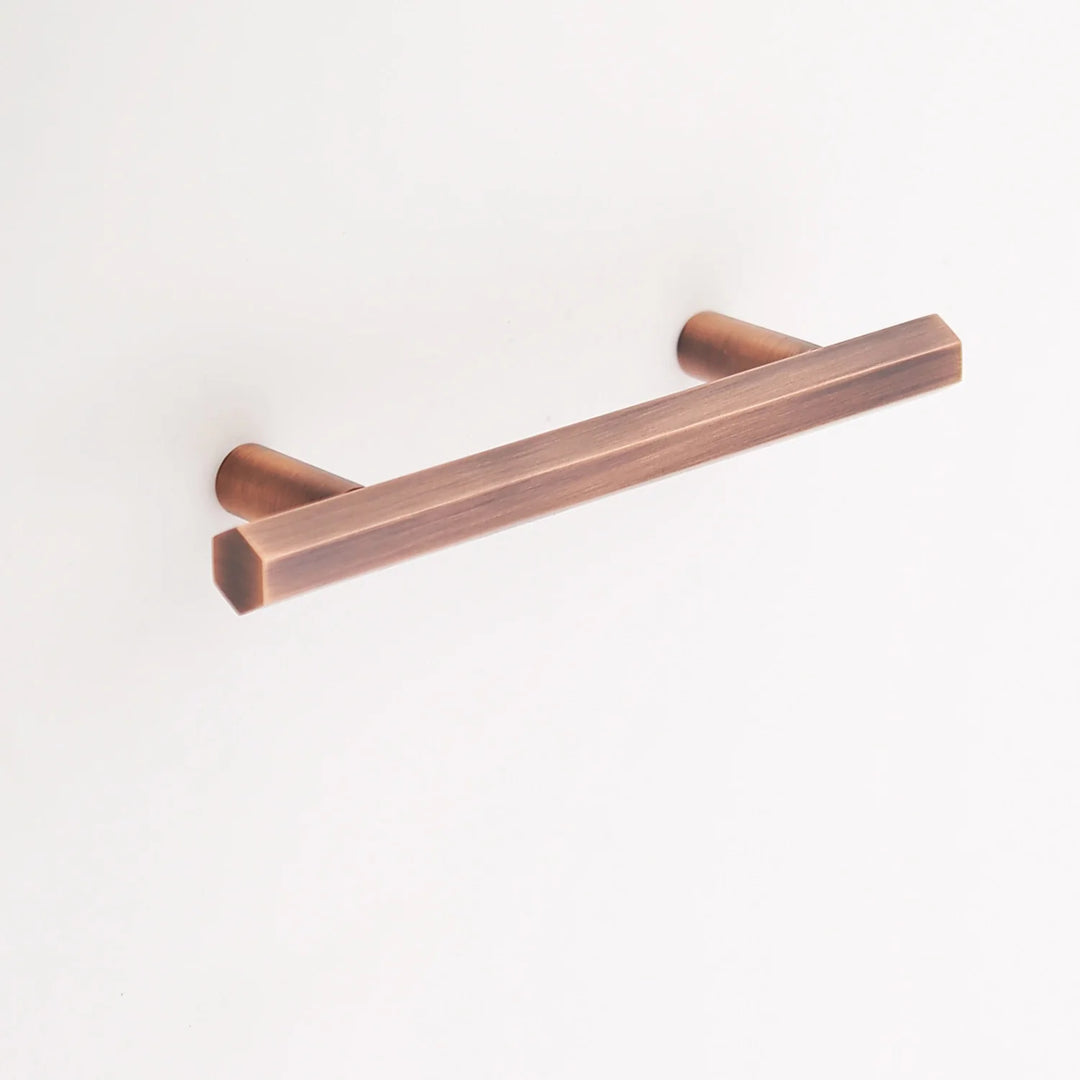 Abigail Solid Brass Drawer Pull Cabinet Hardware Kay Hardware - VCU 3.75" Center Antique Copper