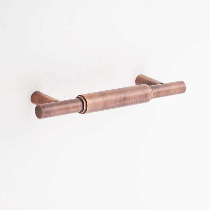 Hanna Solid Brass Drawer Pull Cabinet Hardware Kay Hardware - VCU 3.75" Center Antique Copper