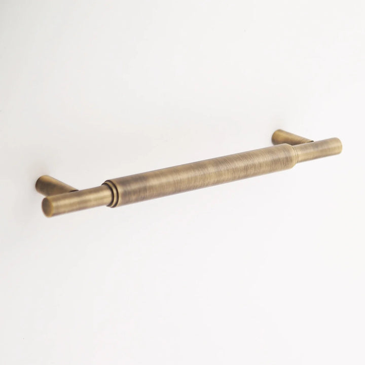 Hanna Solid Brass Drawer Pull Cabinet Hardware Kay Hardware - VCU 6" Center Antique Brass