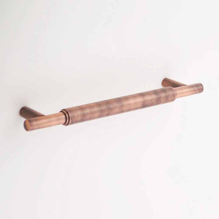 Hanna Solid Brass Drawer Pull Cabinet Hardware Kay Hardware - VCU 6" Center Antique Copper