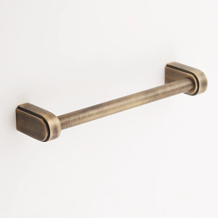 Elsa Solid Brass Drawer Pull Cabinet Hardware Kay Hardware - VCU 6" Center Antique Brass
