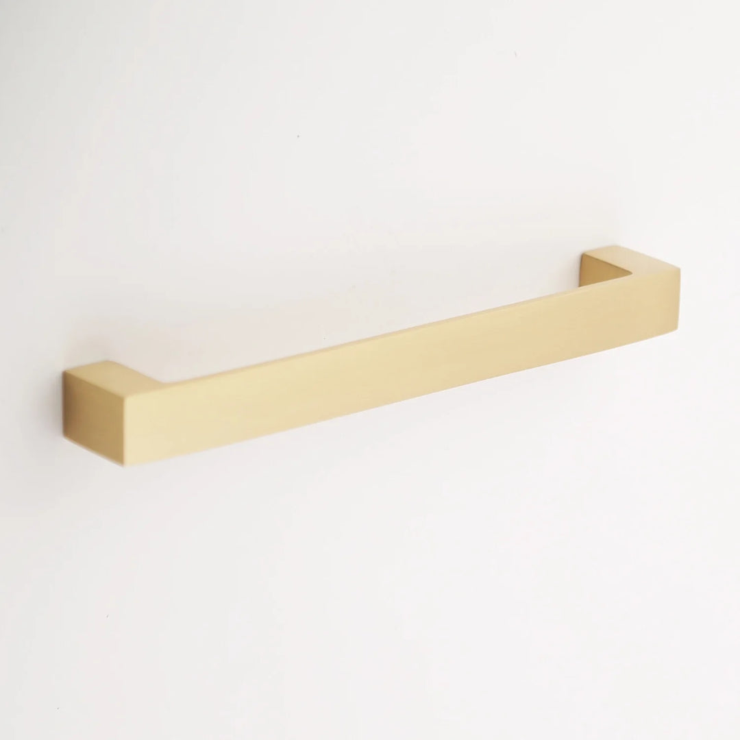 Gabrielle Solid Brass Drawer Pull Cabinet Hardware Kay Hardware - VCU 6.25" Center Satin Brass