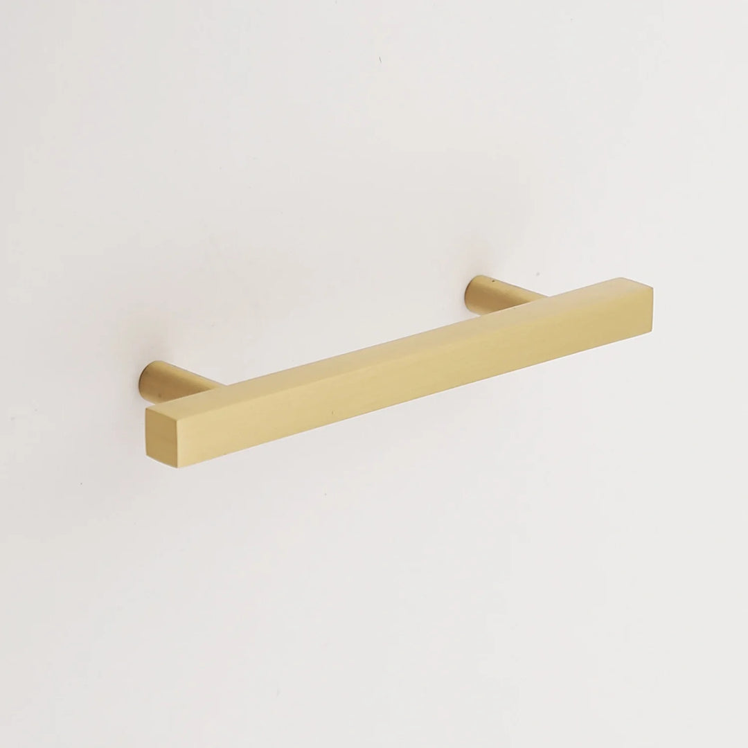 Frederick Solid Brass Drawer Pull Cabinet Hardware Kay Hardware - VCU 3.75" Center Satin Brass