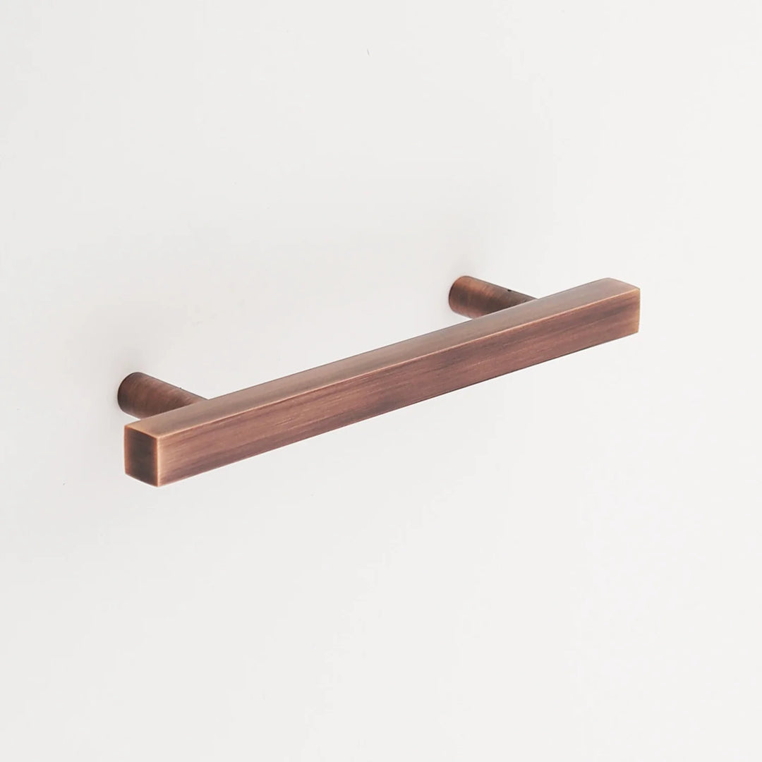 Frederick Solid Brass Drawer Pull Cabinet Hardware Kay Hardware - VCU 3.75" Center Antique Copper