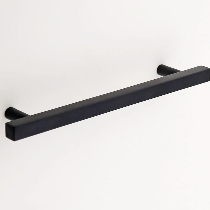 Frederick Solid Brass Drawer Pull Cabinet Hardware Kay Hardware - VCU 6" Center Matte Black