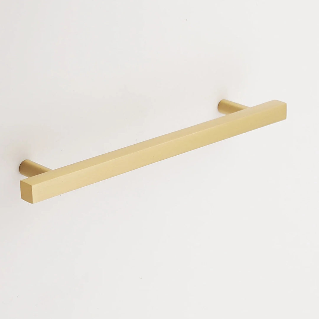 Frederick Solid Brass Drawer Pull Cabinet Hardware Kay Hardware - VCU 6" Center Satin Brass