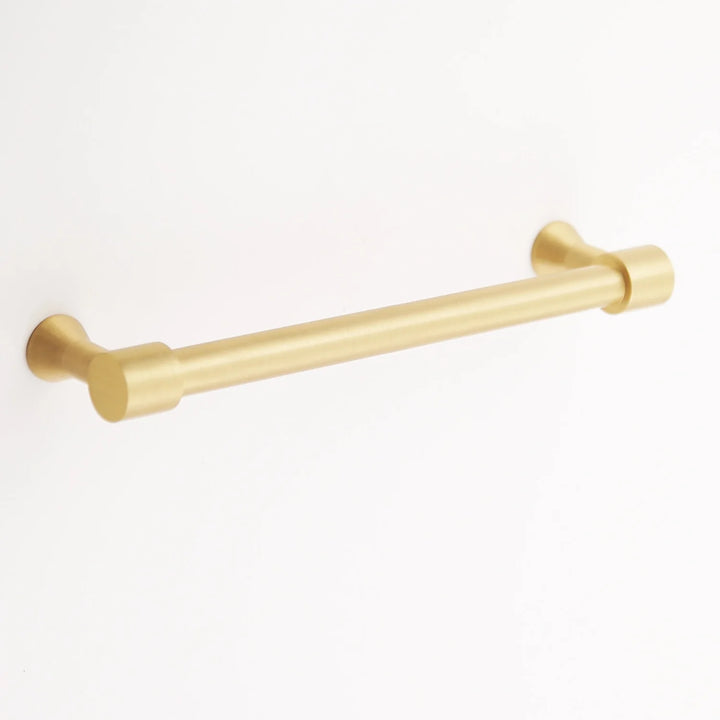 Liberty Solid Brass Drawer Pull Cabinet Hardware Kay Hardware - VCU 6" Center Satin Brass