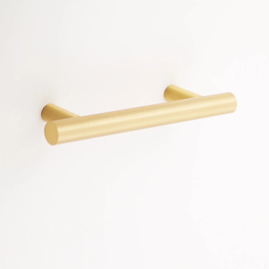 Katia Solid Brass Drawer Pull Cabinet Hardware Kay Hardware - VCU 3.75" Center Satin Brass