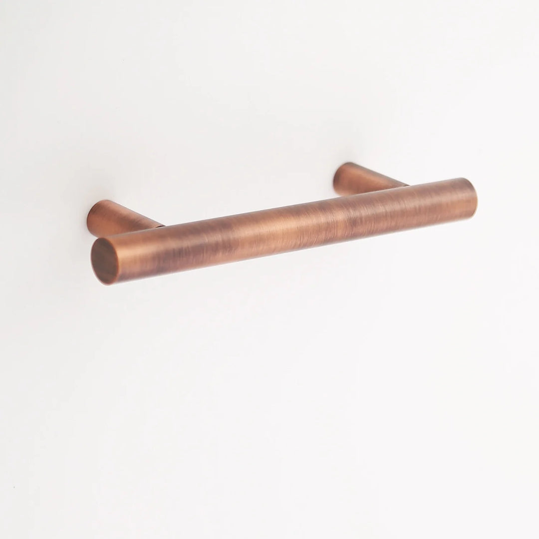 Katia Solid Brass Drawer Pull Cabinet Hardware Kay Hardware - VCU 3.75" Center Antique Copper
