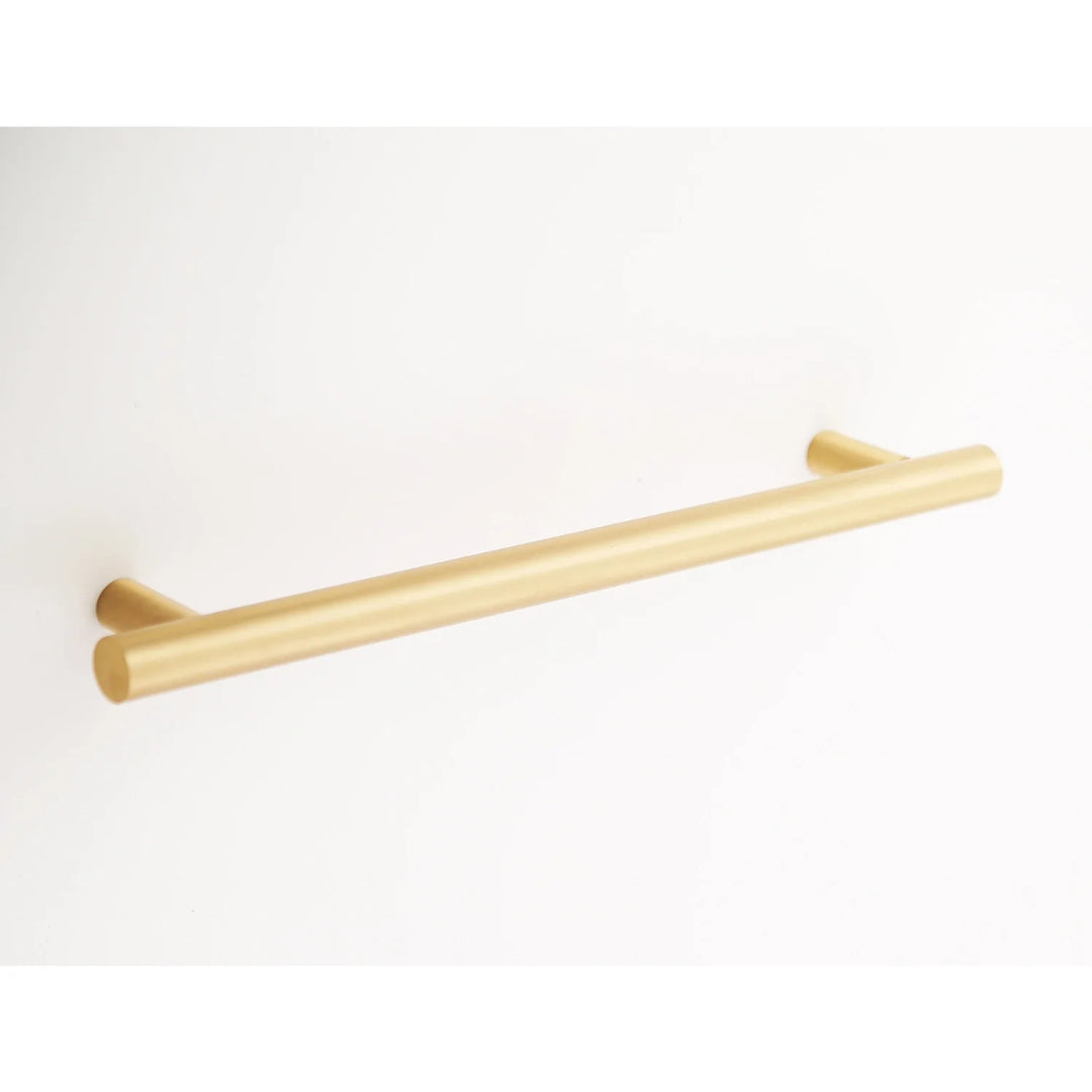Katia Solid Brass Drawer Pull Cabinet Hardware Kay Hardware - VCU 8" Center Satin Brass