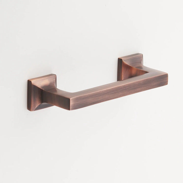 Craftsman Solid Brass Drawer Pull Cabinet Hardware Kay Hardware - VCU 4" Center Antique Copper