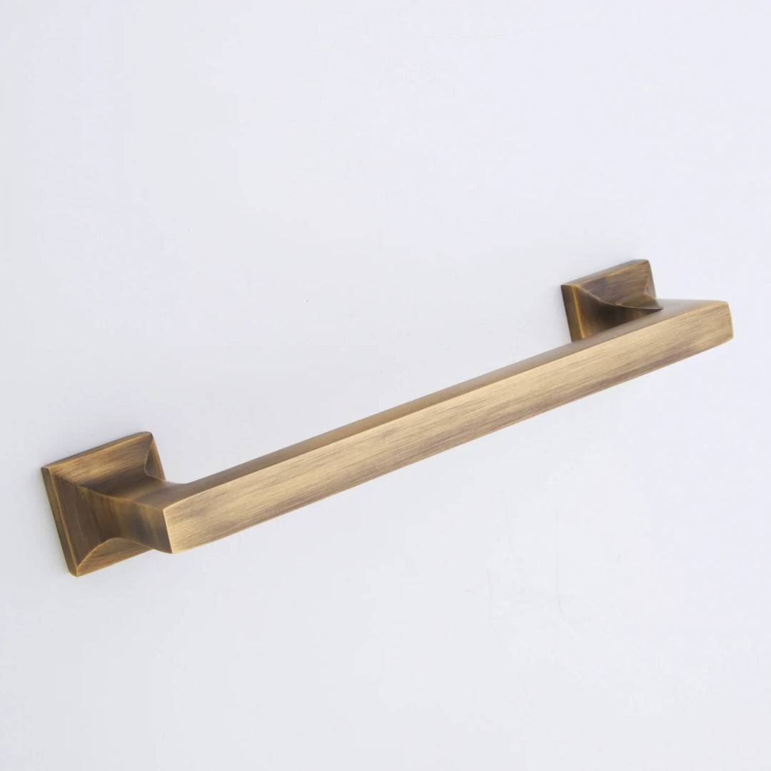 Craftsman Solid Brass Drawer Pull Cabinet Hardware Kay Hardware - VCU 6" Center Antique Brass