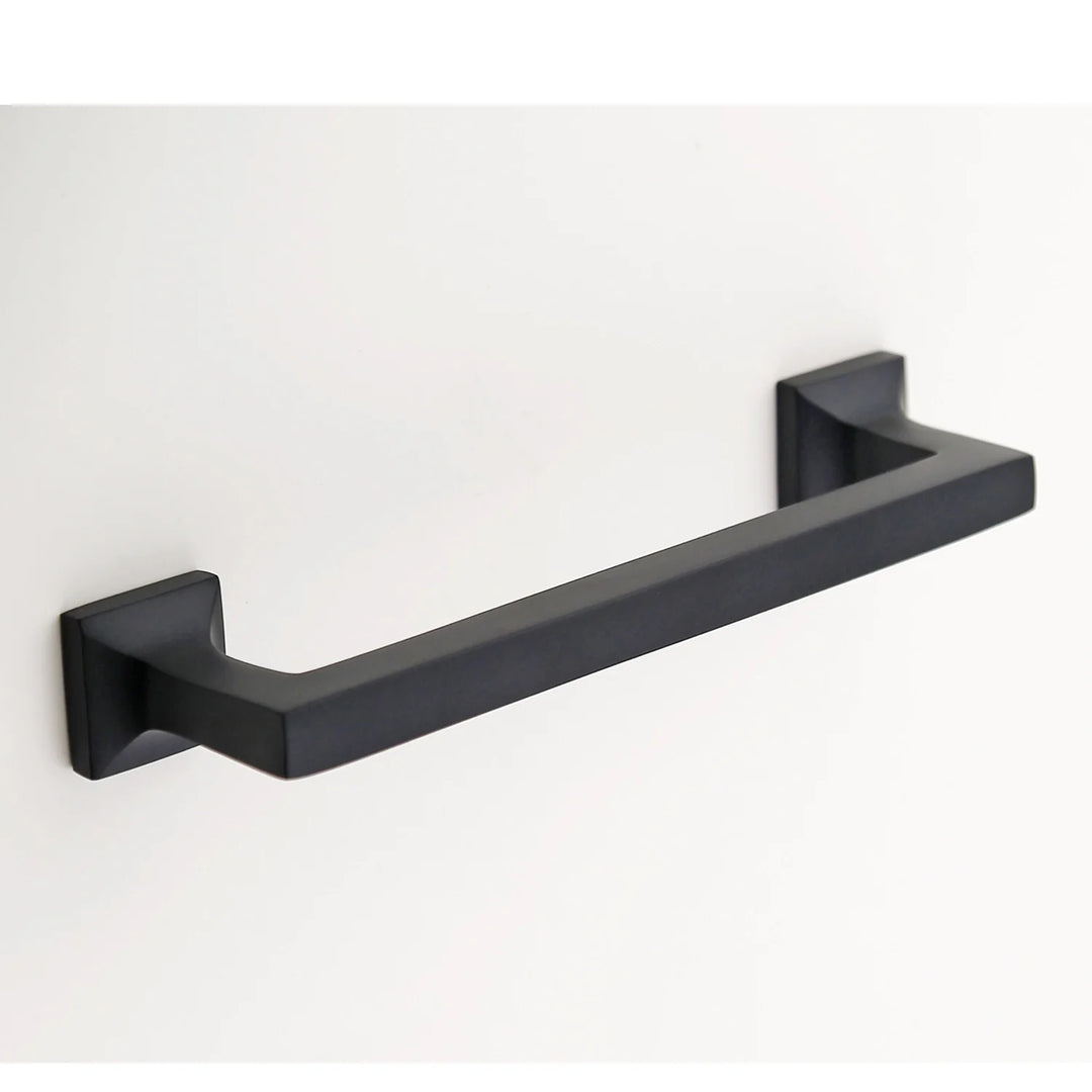 Craftsman Solid Brass Drawer Pull Cabinet Hardware Kay Hardware - VCU 6" Center Matte Black