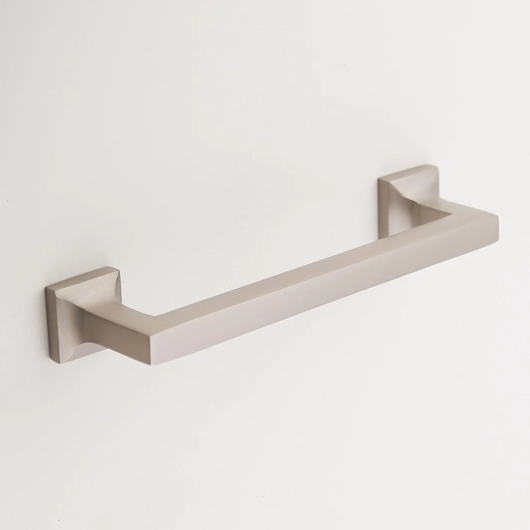 Craftsman Solid Brass Drawer Pull Cabinet Hardware Kay Hardware - VCU 6" Center Polished Nickel