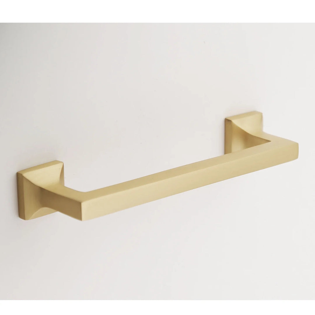 Craftsman Solid Brass Drawer Pull Cabinet Hardware Kay Hardware - VCU 6" Center Satin Brass