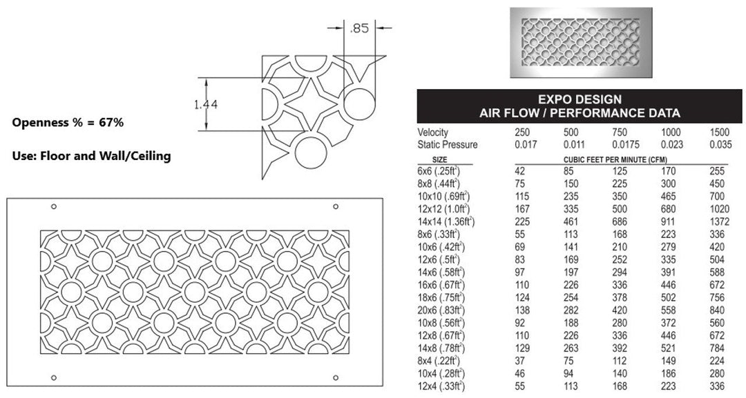 Expo Gold Series Registers and Returns Vent Cover Steel Crest Corporation - VCU