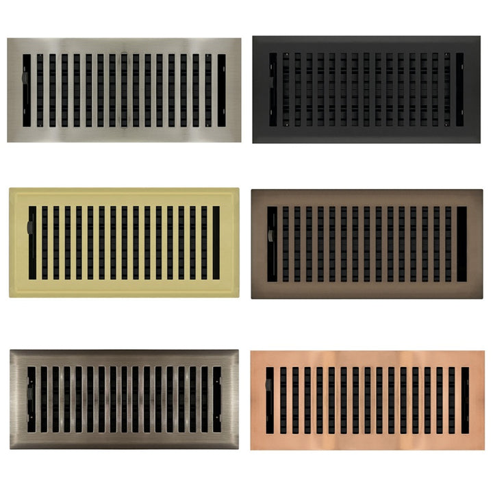 Contemporary Steel Floor and Wall Registers Vent Cover Steel Plated (Wholesale Registers) - VCU