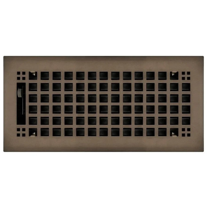 Mission Steel Floor and Wall Registers Vent Cover Steel Plated (Wholesale Registers) - VCU 2 x 12 (Overall: 3.5 x 13.125) Oil Rubbed Bronze