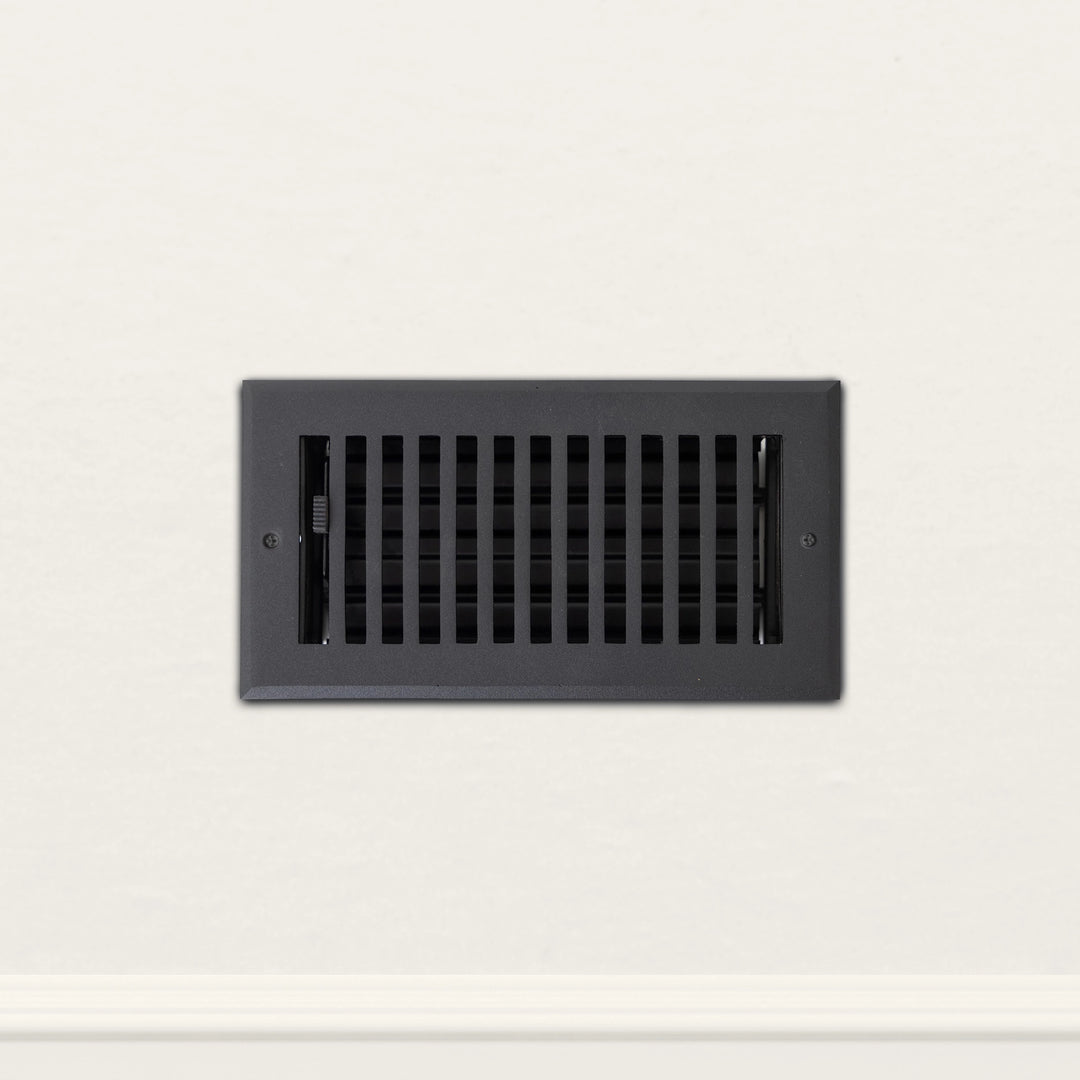 Madelyn Carter Black Contemporary Wall and Ceiling Vent Covers (Cast Aluminum) Vent Cover