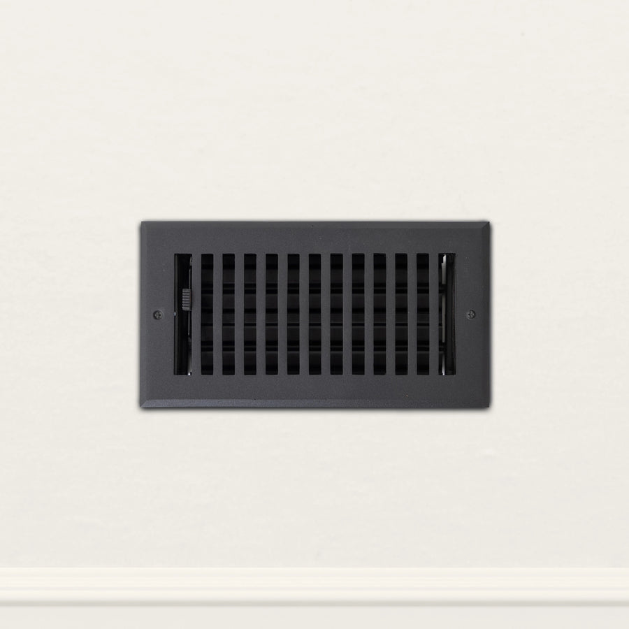 Madelyn Carter Black Contemporary Wall and Ceiling Vent Covers (Cast Aluminum) Vent Cover