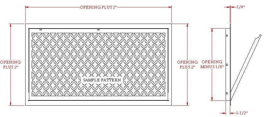 Silver Series Return Air Filter Frame Return Grille Air Filter Frame Steel Crest Corporation - VCU