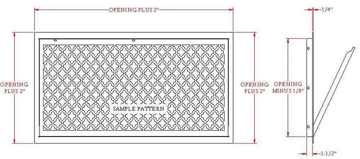Silver Series Return Air Filter Frame Return Grille Air Filter Frame Steel Crest Corporation - VCU