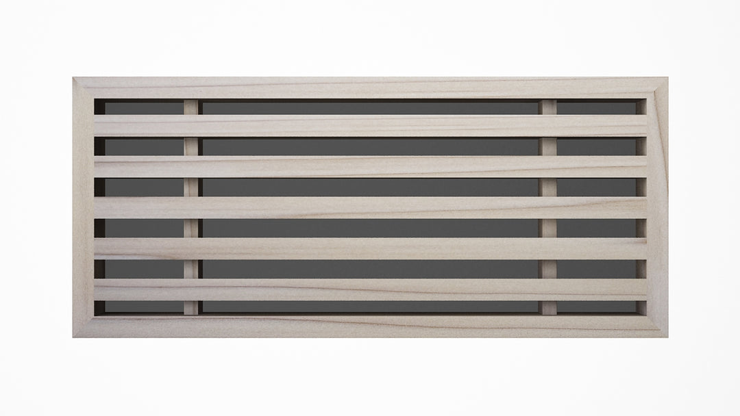 Beveled Bar Inset - Flush Mount Removable Core Wood Grilles - Ceiling and Wall Vent Cover Vexell - VCU 2.25 x 10 Poplar