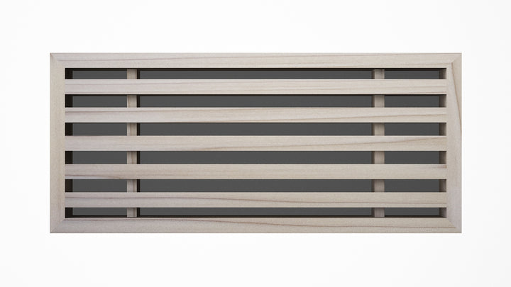 Beveled Bar Inset - Flush Mount Removable Core Wood Grilles - Ceiling and Wall Vent Cover Vexell - VCU 2.25 x 10 Poplar