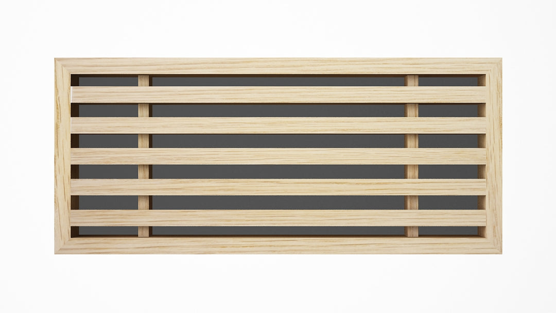 Beveled Bar Inset - Flush Mount Removable Core Wood Grilles - Ceiling and Wall Vent Cover Vexell - VCU 2.25 x 10 Red Oak