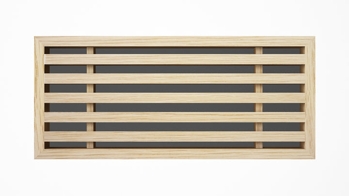 Beveled Bar Inset - Flush Mount Removable Core Wood Grilles - Ceiling and Wall Vent Cover Vexell - VCU 2.25 x 10 Red Oak
