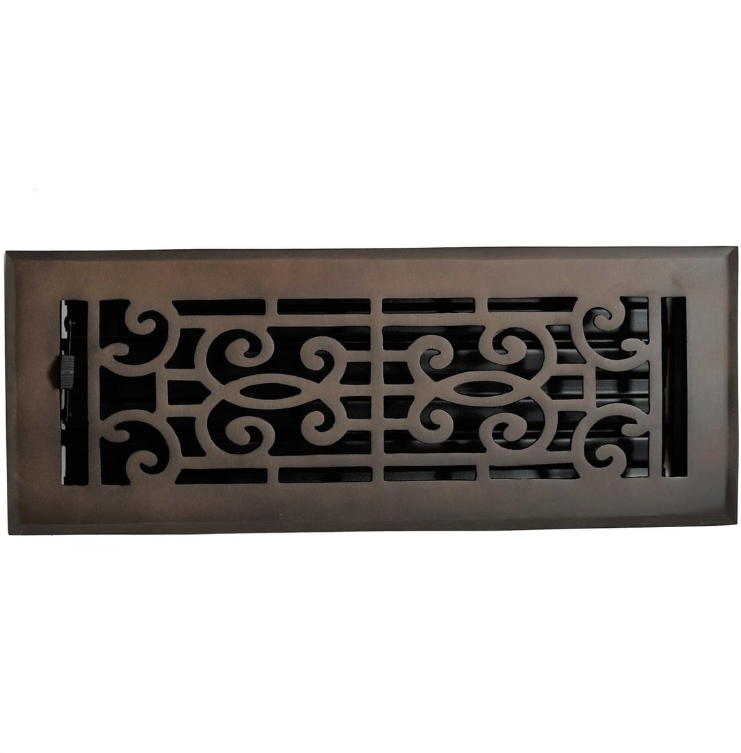 Madelyn Carter Cast Brass Baroque Floor and Wall Vent Covers Vent Cover Kay Hardware - VCU