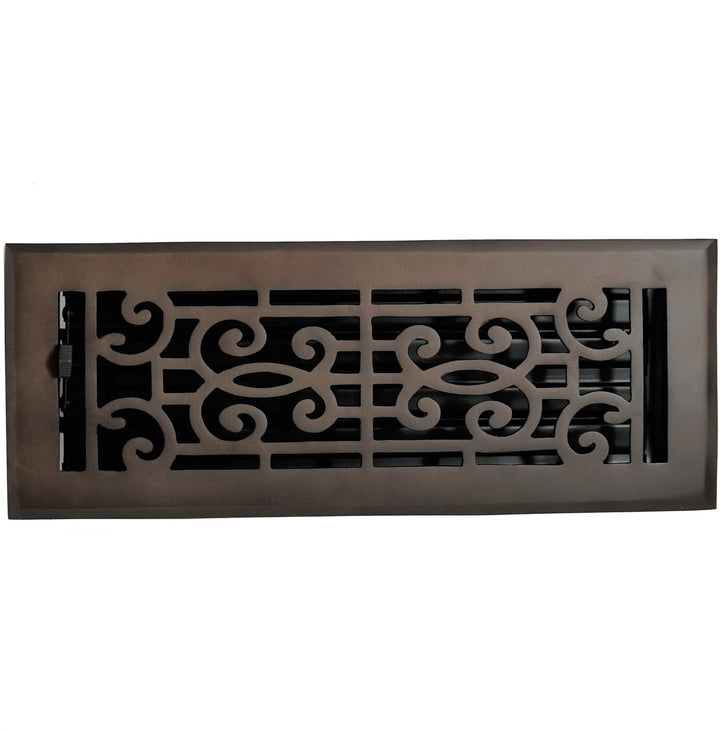 Madelyn Carter Cast Brass Baroque Floor and Wall Vent Covers Vent Cover Kay Hardware - VCU