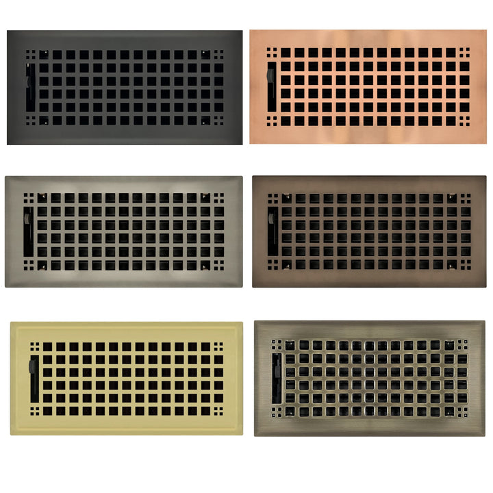 Mission Steel Floor and Wall Registers Vent Cover Steel Plated (Wholesale Registers) - VCU
