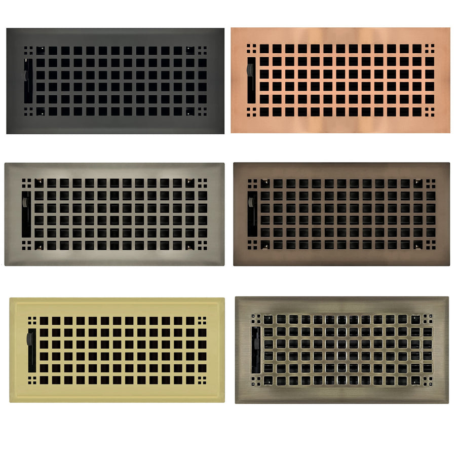 Mission Steel Floor and Wall Registers Vent Cover Steel Plated (Wholesale Registers) - VCU