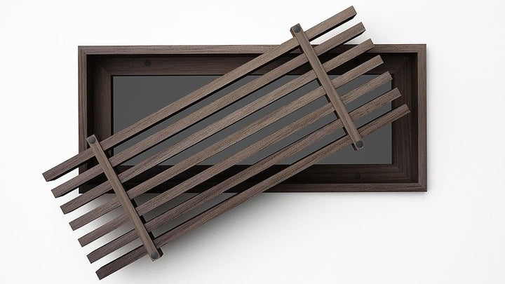 Angled Bar Inset - Flush Mount Removable Core Wood Grilles - Ceiling and Wall Flush Grille Vexell - VCU