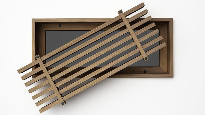 Angled Bar Inset - Flush Mount Removable Core Wood Grilles - Ceiling and Wall Flush Grille Vexell - VCU