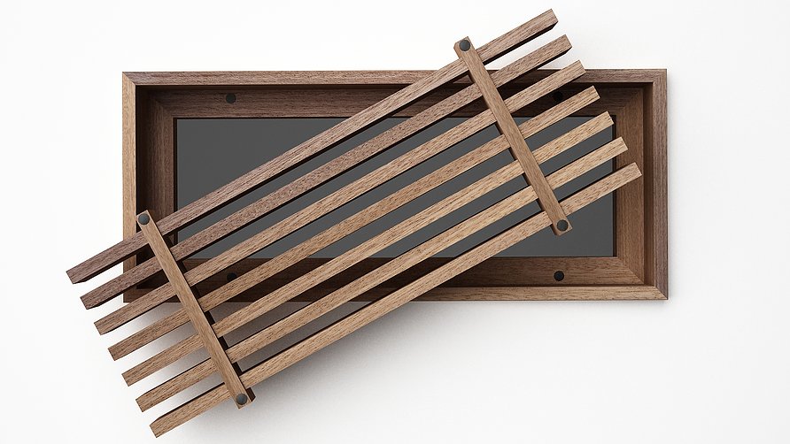 Angled Bar Inset - Flush Mount Removable Core Wood Grilles - Ceiling and Wall Flush Grille Vexell - VCU