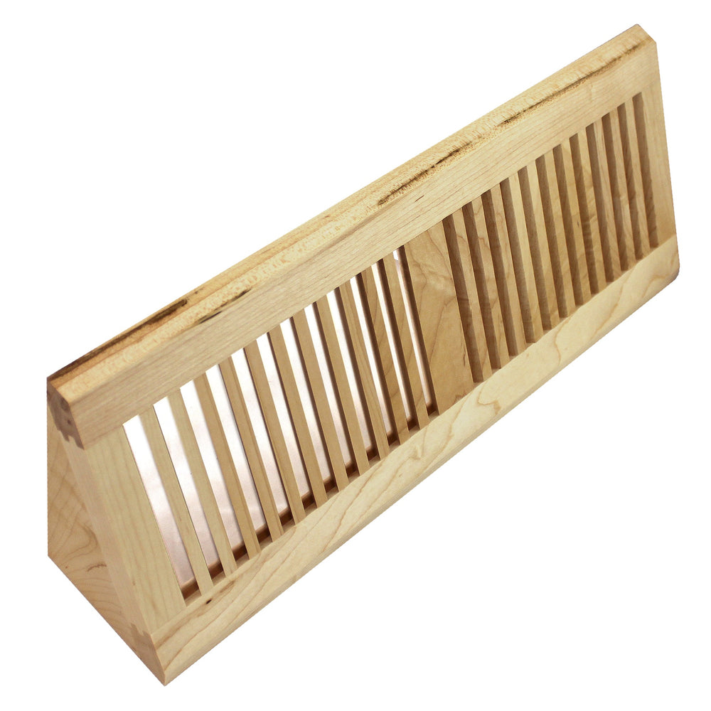 Wood Baseboard Heater Covers - Wood Designs Base Vent Grillworks, Inc - VCU 15 x 5 x 3.25 Overall Dimensions Red Oak