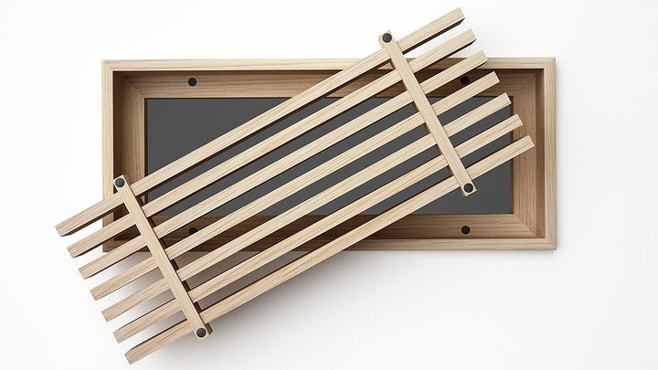 Linear Bar Inset - Flush Mount Removable Core Wood Grilles - Ceiling and Wall Flush Grille Vexell - VCU 2.25 x 10 White Oak