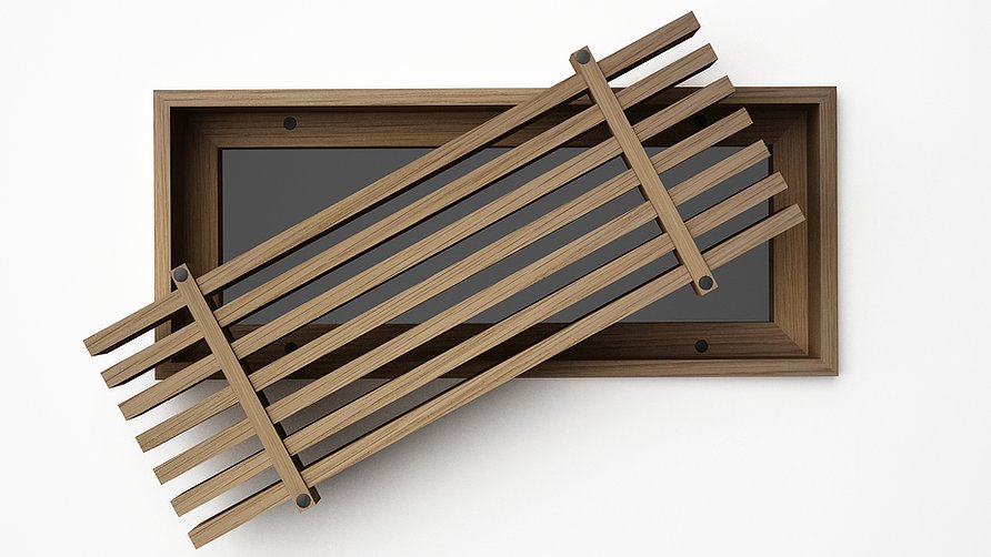 Linear Bar Inset - Flush Mount Removable Core Wood Grilles - Ceiling and Wall Flush Grille Vexell - VCU 2.25 x 10 Mahogany