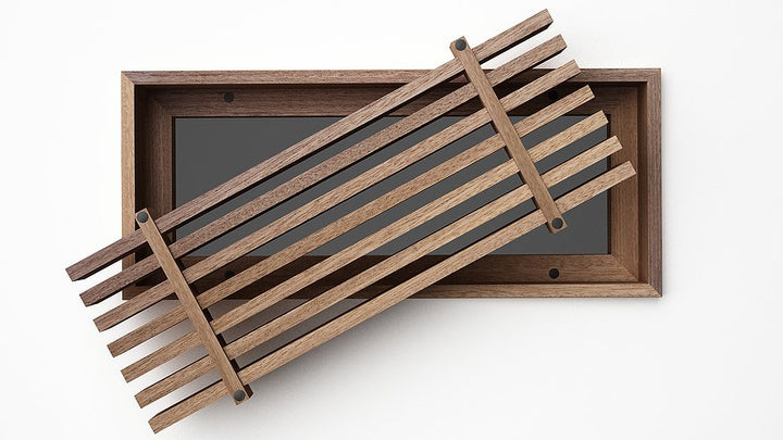 Linear Bar Inset - Flush Mount Removable Core Wood Grilles - Ceiling and Wall Flush Grille Vexell - VCU 2.25 x 10 Cherry